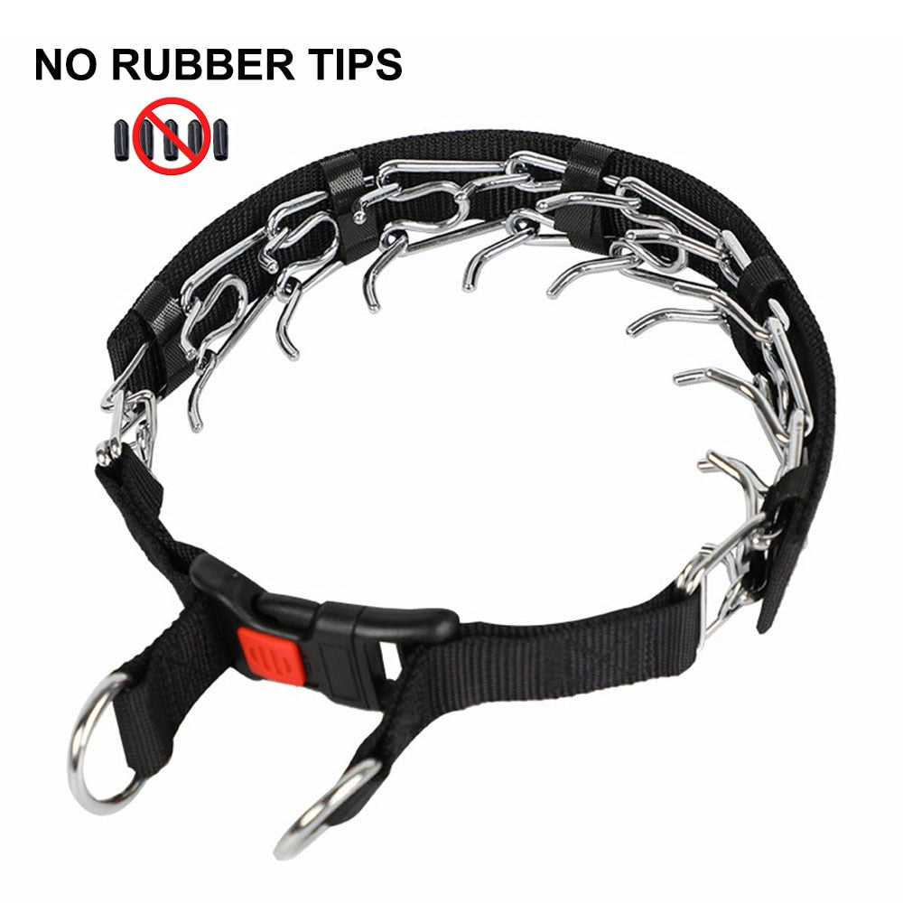 Hunde Trainingshalsband mit Schnellverschluss und Stahlkette
