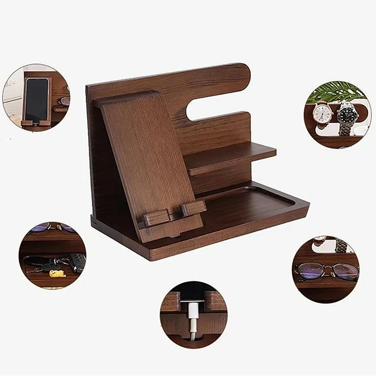 Stylish wooden organizer for your workspace
