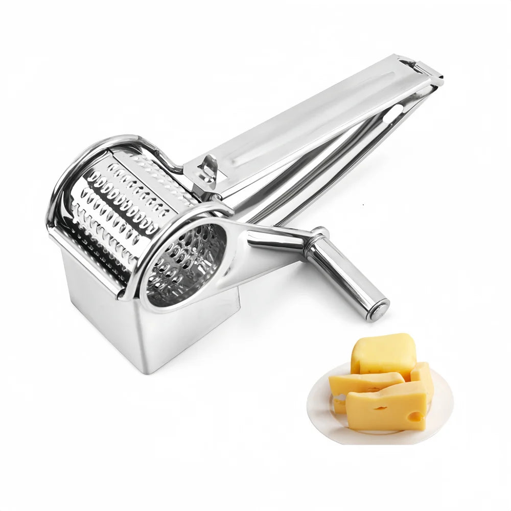 Edelstahl Raspel – Handkurbel für Käse und Gemüse