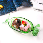 Glas Snackteller in Bonbonform