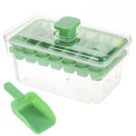 EisGenie Ice Cube Tray with Lid and Container | 68 Cubes | Press Mechanism | BPA-Free