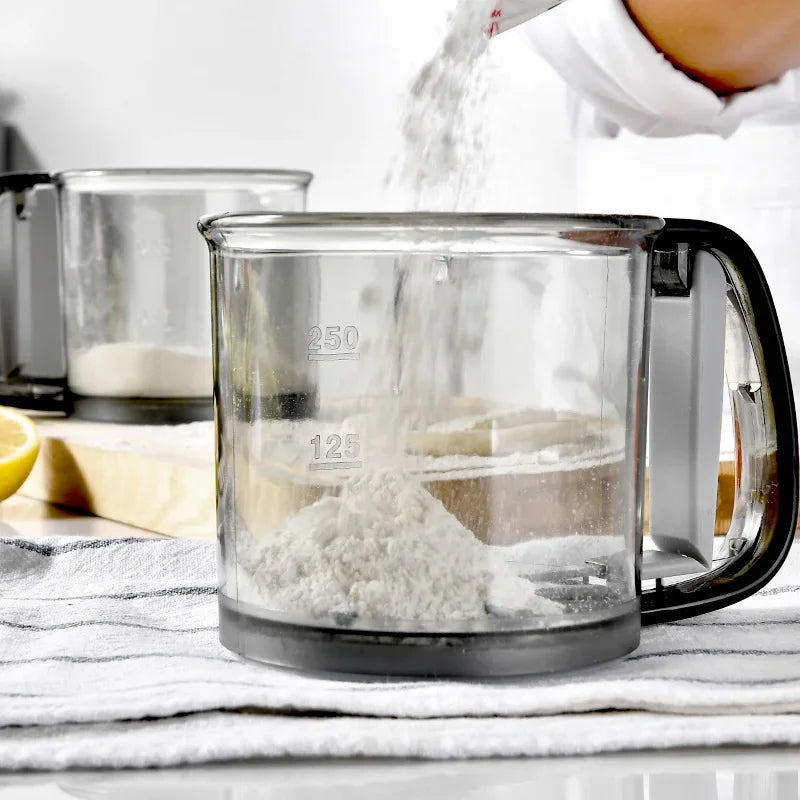 Kuchenprofi Flour Sifter | One-Handed Operation & Precision Sieve | 250ml