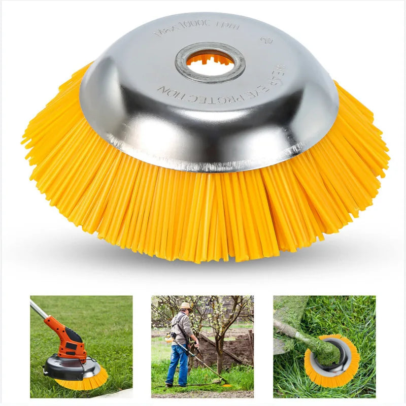 Robuste Unkrautbürste für Rasenmäher – 22 cm Durchmesser