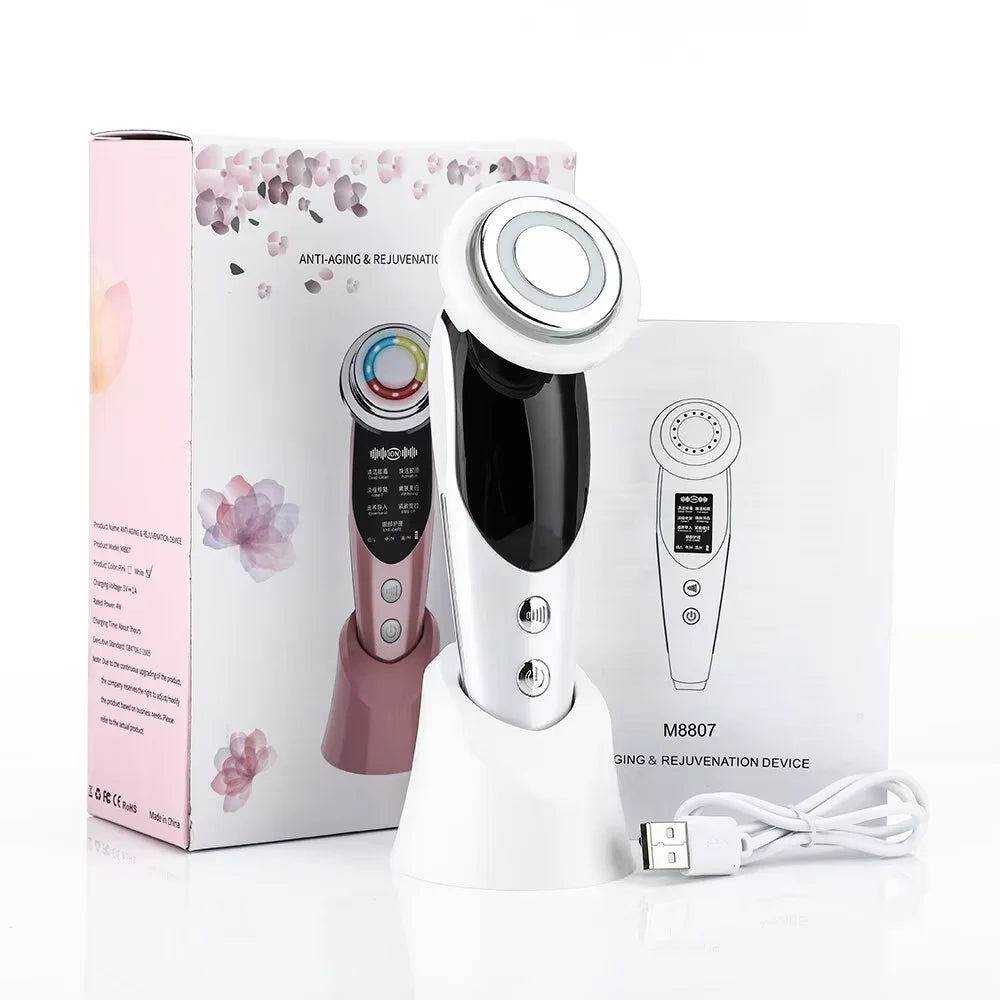 Skin Rejuvenation Device 7-in-1 | EMS & RF | LED Lifting Therapy