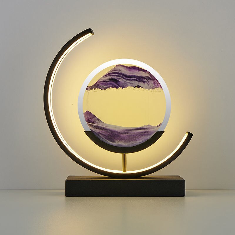 LED Tischlampe mit bewegter Sandlandschaft – Sandlicht