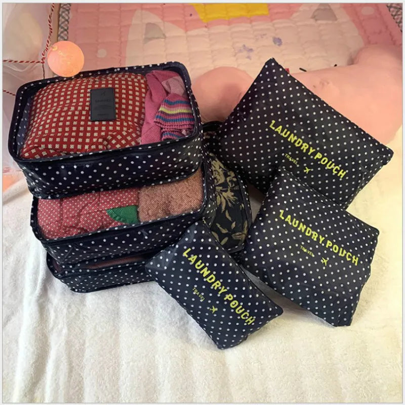 6-teiliges wasserdichtes Packwürfel-Set – idealer Kofferorganizer