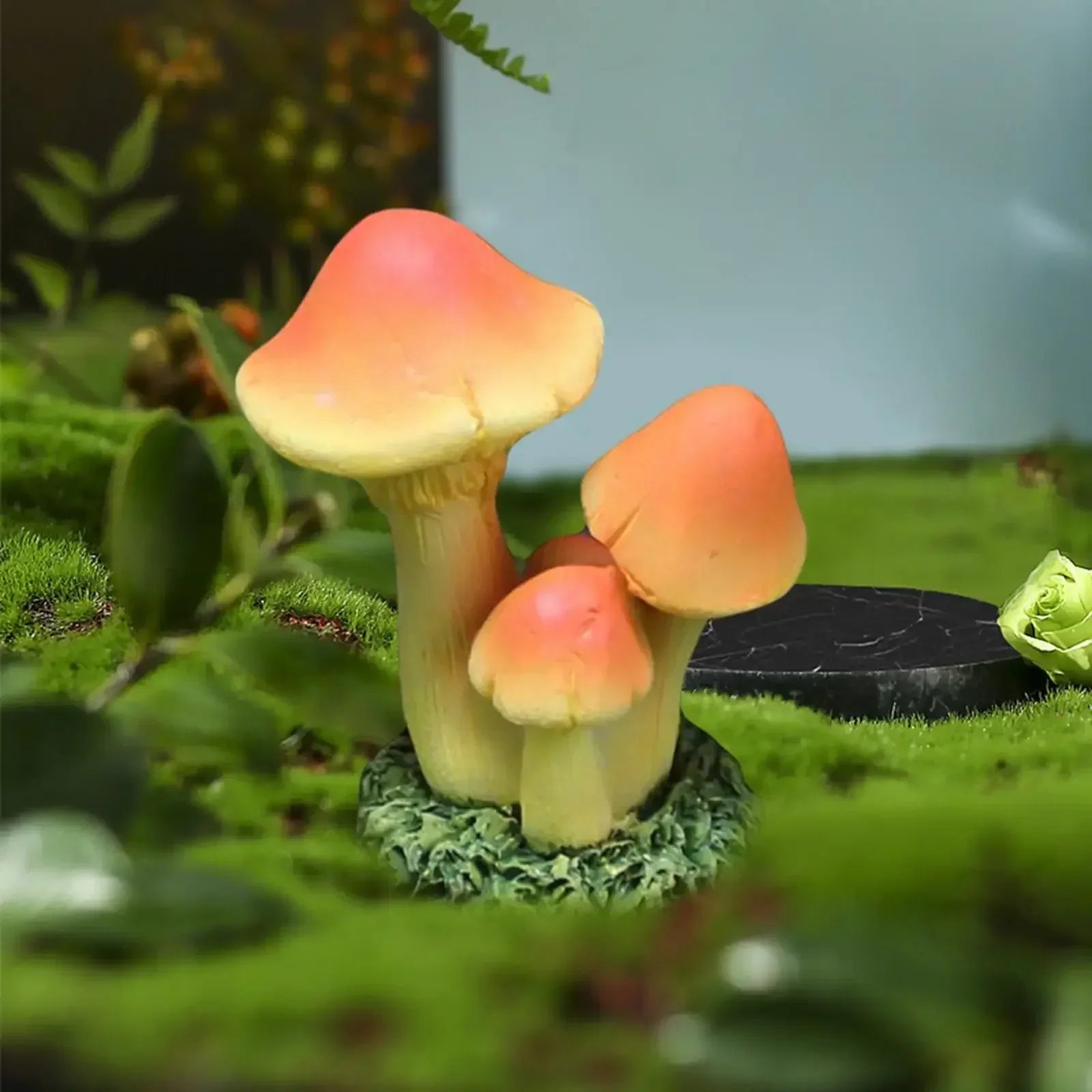 Enchanting Mini Resin Mushroom Figurine for Garden & Decoration