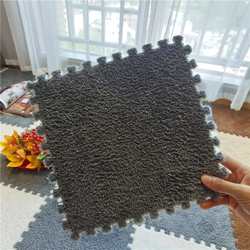 DIY Winter Plüsch Puzzlematte