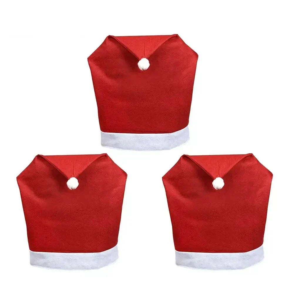 Weihnachtsstuhlbezüge im Santa-Design – Set von dekorativen Bezügen