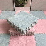 DIY Winter Plüsch Puzzlematte