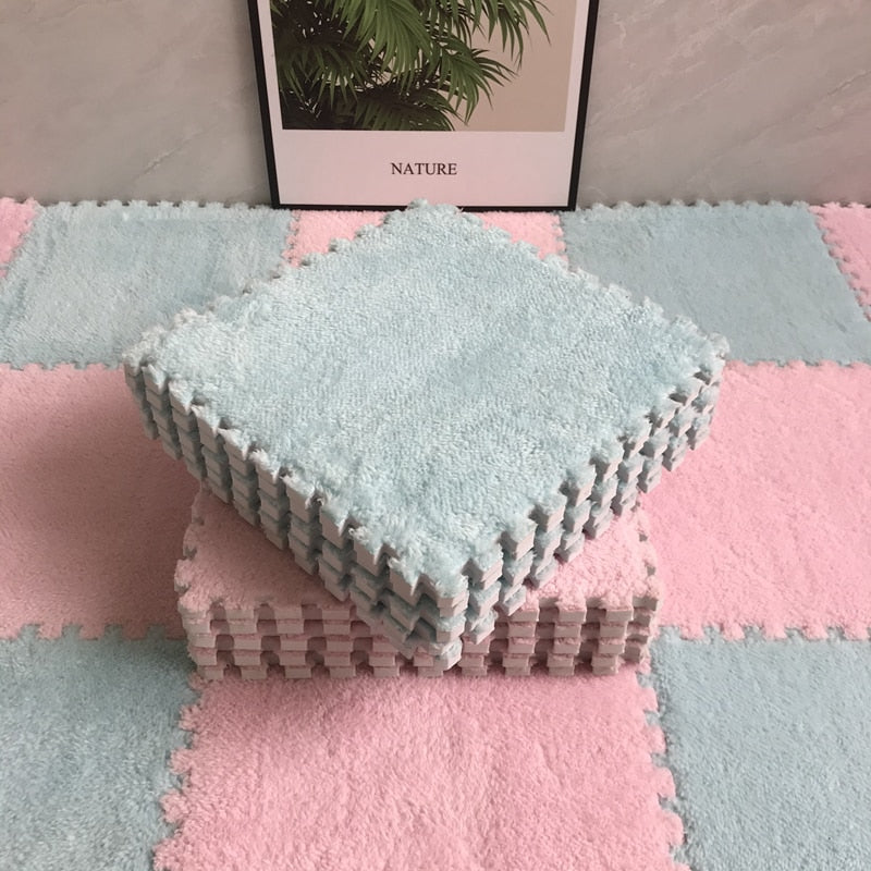 DIY Winter Plüsch Puzzlematte