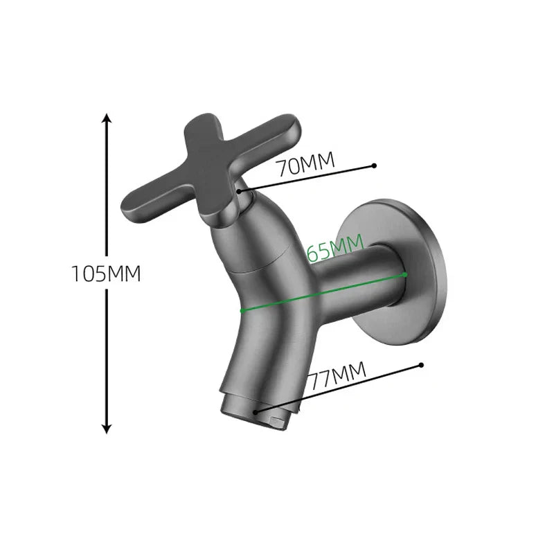 AquaElegance | Wandeinbau-Kaltwasserhahn aus massivem Messing