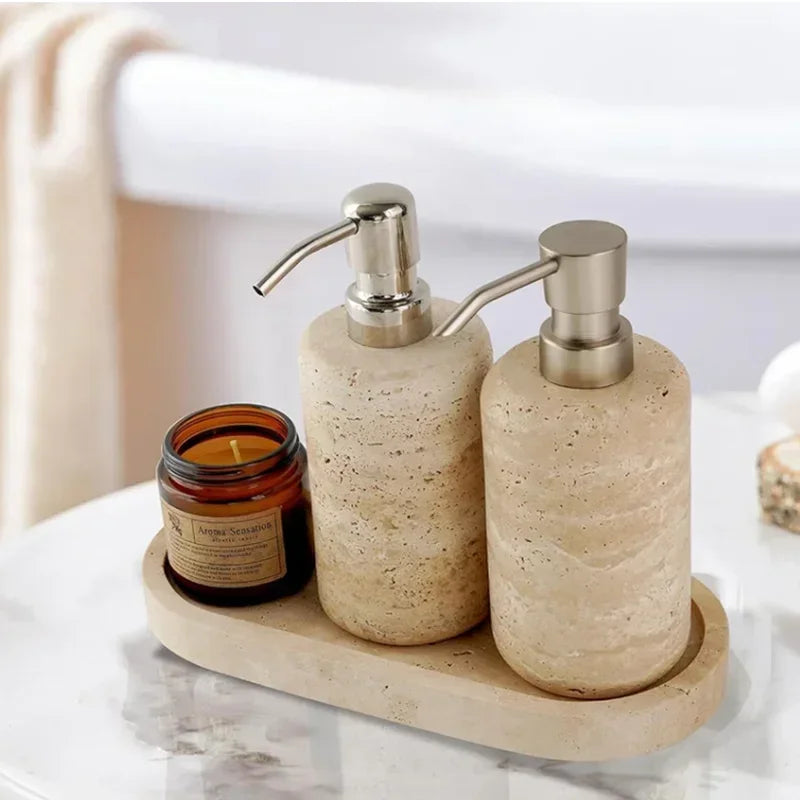ElysiumStein Elegantes Badezimmer-Set aus Naturstein