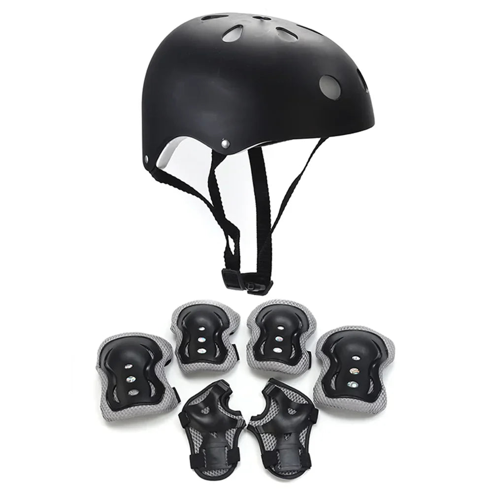 Sicheres Abenteuer-Set für Kinder | 7-teiliges Schutzpaket mit Helm und Schützern
