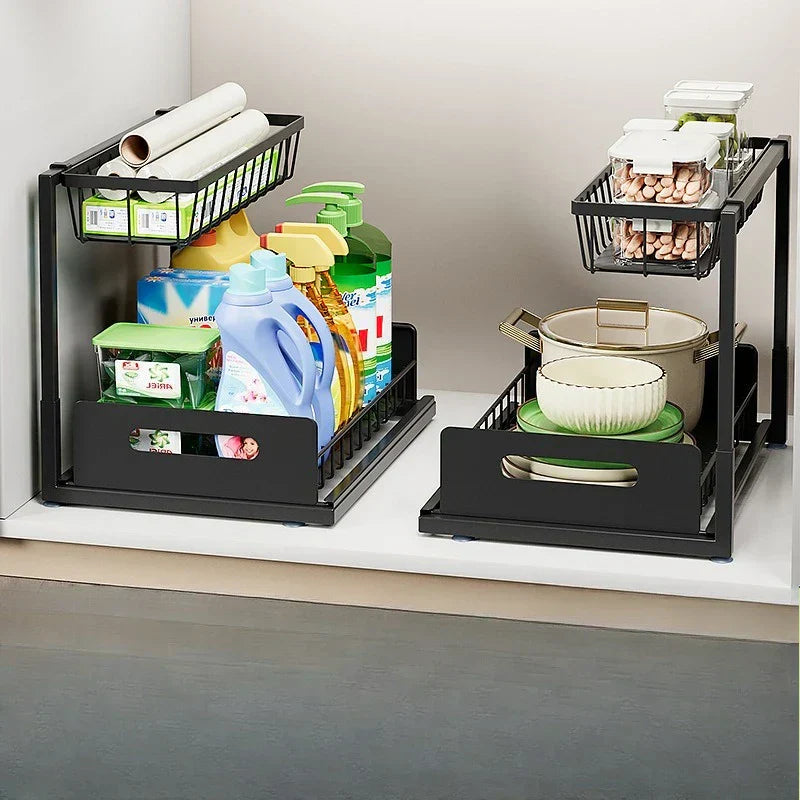 Stabile Küchenablage mit doppeltem Stauraum – FlexiShelf
