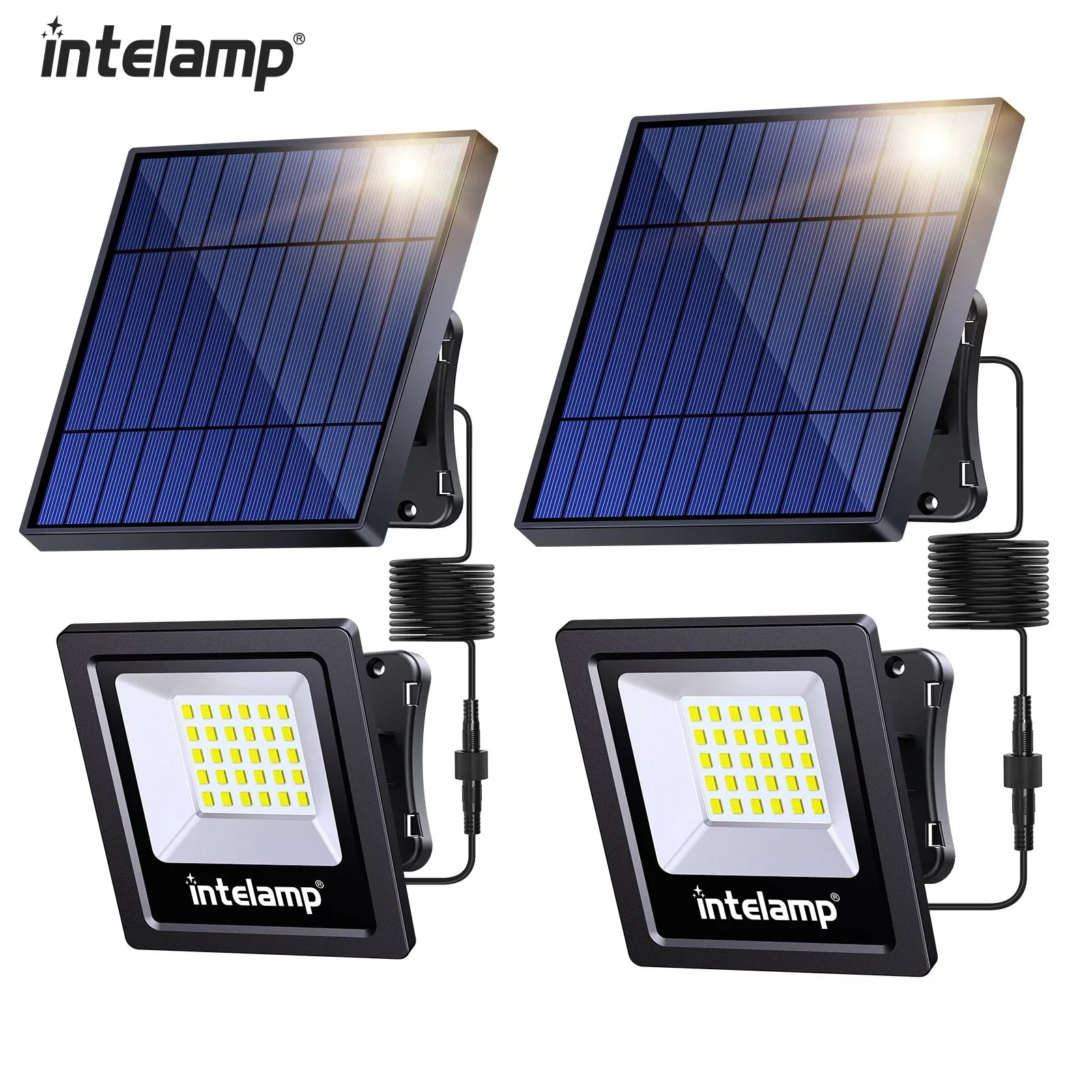 Sonnenstrahl LED Außenleuchten Set | 1200 Lumen | 2er Set | Wetterfest & Flexibel