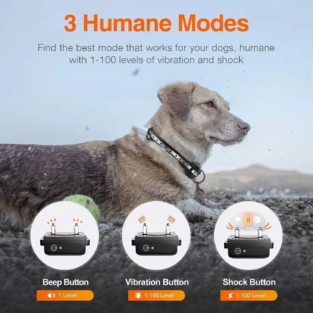 Intelligenter Hundehalsband mit Fernbedienung und 1000m Reichweite