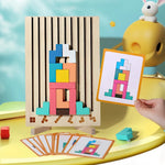 Familienfreundliches 3D Holzpuzzle für kreatives Spielen