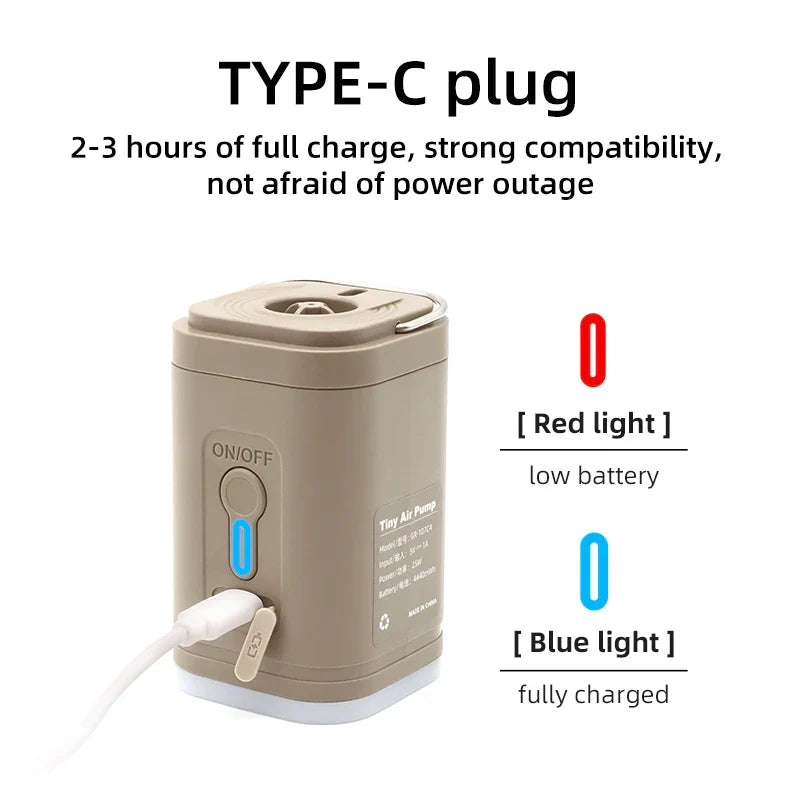 Akku-Luftpumpe mit 2-in-1 Funktion für vielseitigen Einsatz
