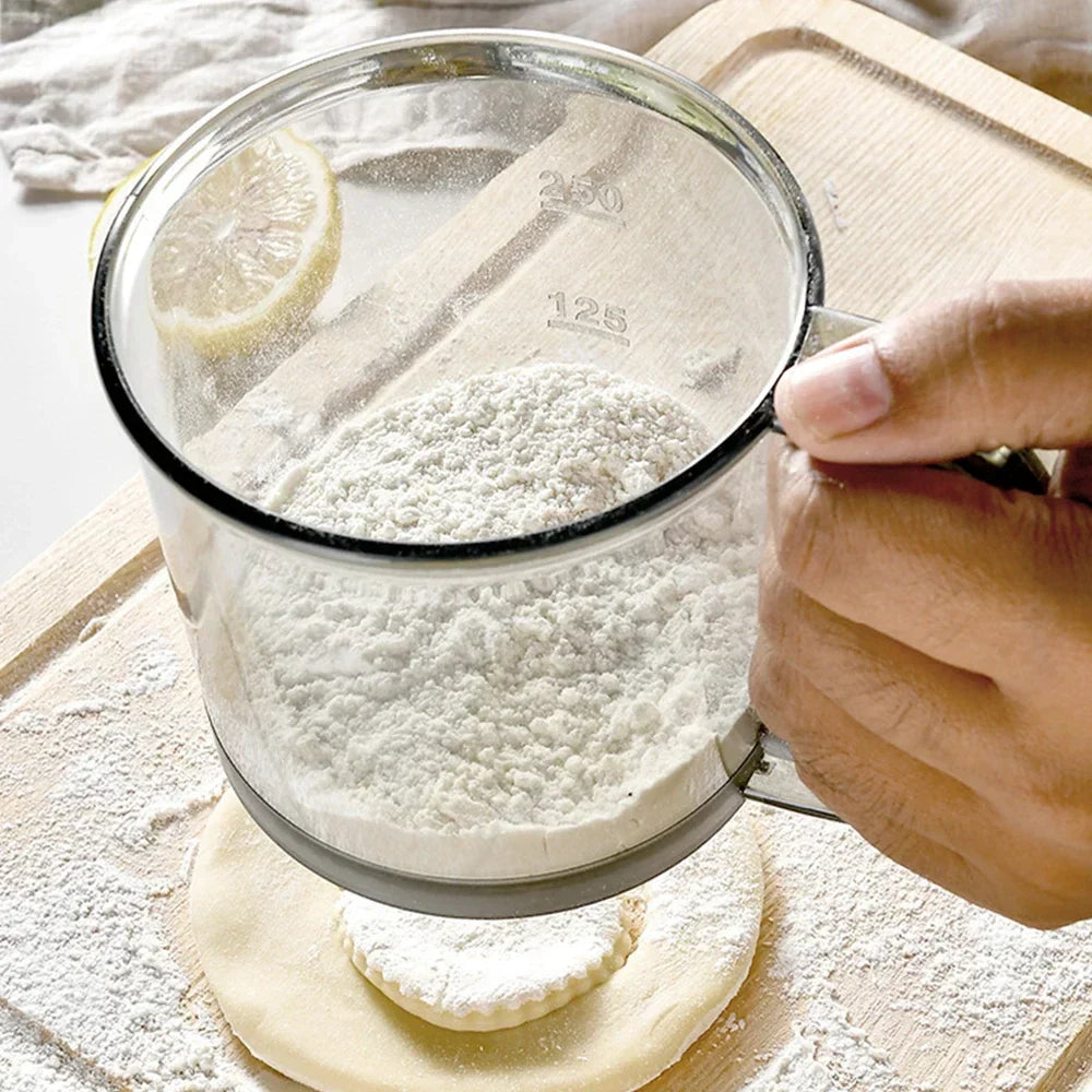 Kuchenprofi Flour Sifter | One-Handed Operation & Precision Sieve | 250ml