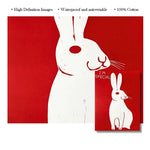 Bunter Kaninchen-Kunstdruck für Ihr Zuhause