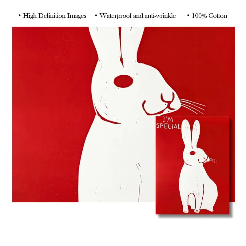 Bunter Kaninchen-Kunstdruck für Ihr Zuhause