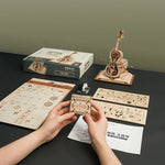 3D Mechanisches Holzpuzzle Cello – Magisches Spielzeug