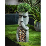 Sunny Blossom Friend | Solar LED Flower Pot with Face Motif
