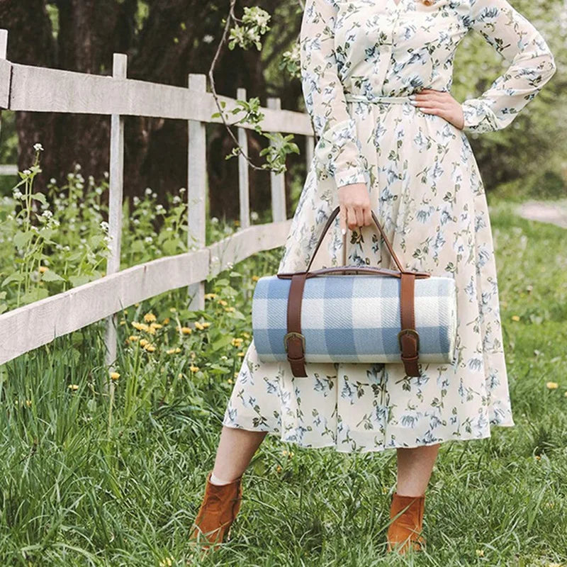 Kompakte Picknickdecke – Blau