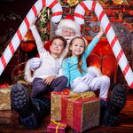 Aufblasbare Weihnachtszuckerstangen – 4er Set PVC-Dekorationen, 87 cm