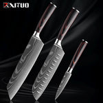 Edelstahl Küchenmesser Set von Nahria - 1-9 Teile mit Ergonomischen Griffen