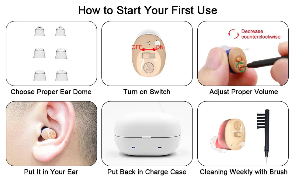 Discreet Digital Hearing Aid for Clear Hearing and Joie de Vivre