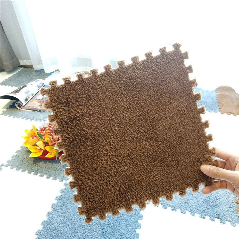 DIY Winter Plüsch Puzzlematte
