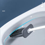 Hygienische Silikon-Toilettenbürste mit Wandhalterung