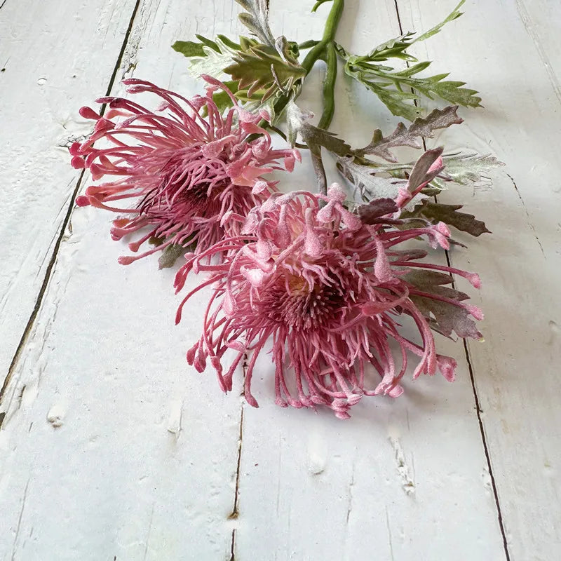 Elegant Art Chrysanthemum 38 cm | Realistic 10 cm Bloom