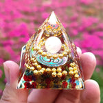 Orgonit-Pyramide mit Amethystpendel – Energie, Schutz und Dekoration