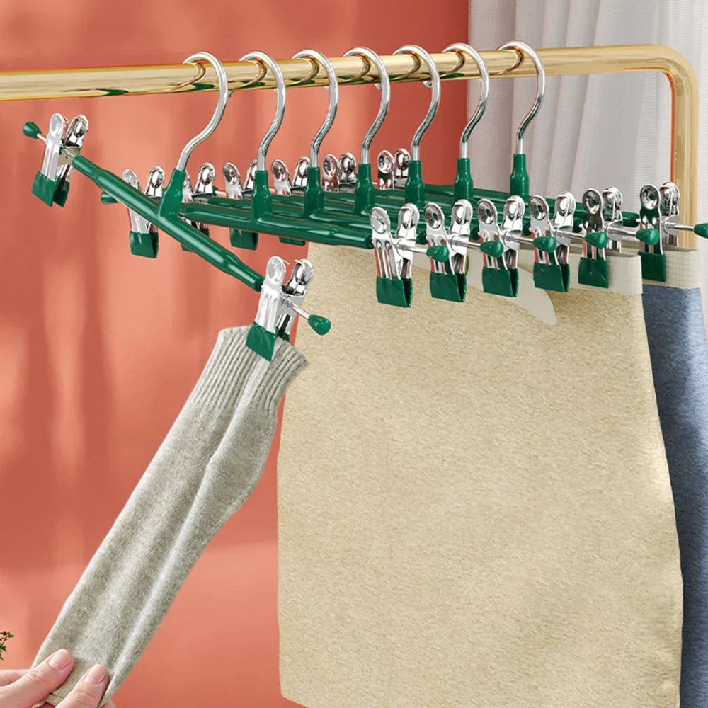Stylish Stainless Steel Hanger with Flexible Clips