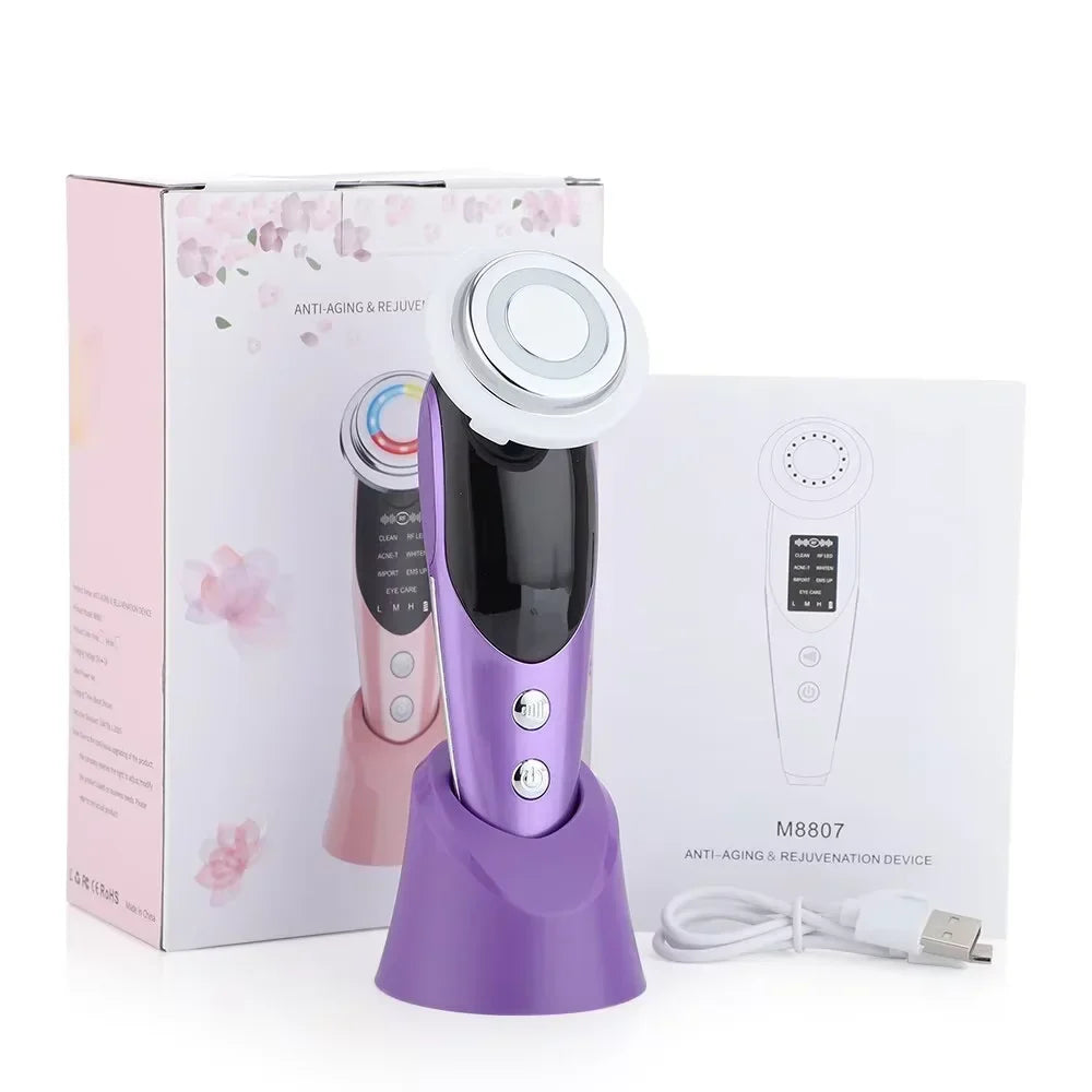 Skin Rejuvenation Device 7-in-1 | EMS & RF | LED Lifting Therapy