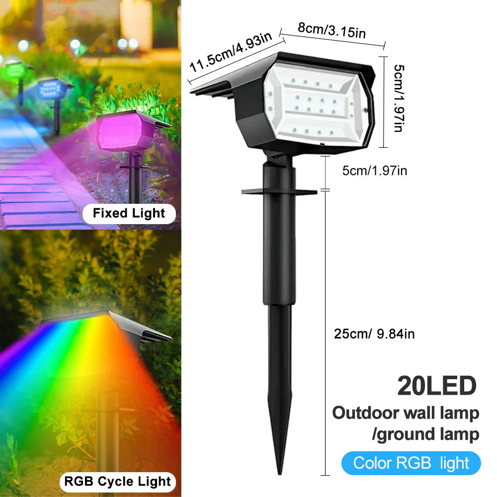 Farbige Solarleuchten für Ihren Garten | 37 RGB-LEDs | IP65
