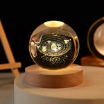 Starlight Universe Lamp | 3D Effect | Soothing Light | Crystal & Wood