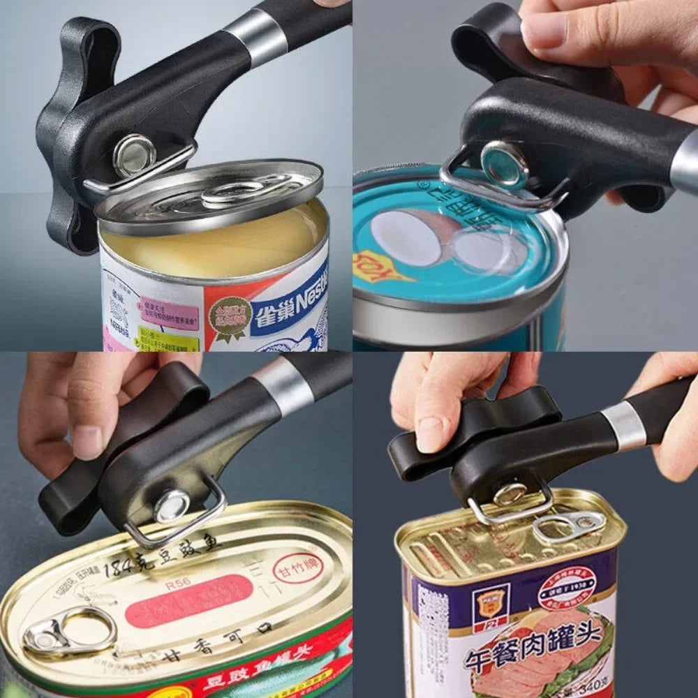 Safe can openers with ergonomic design for kitchen & camping