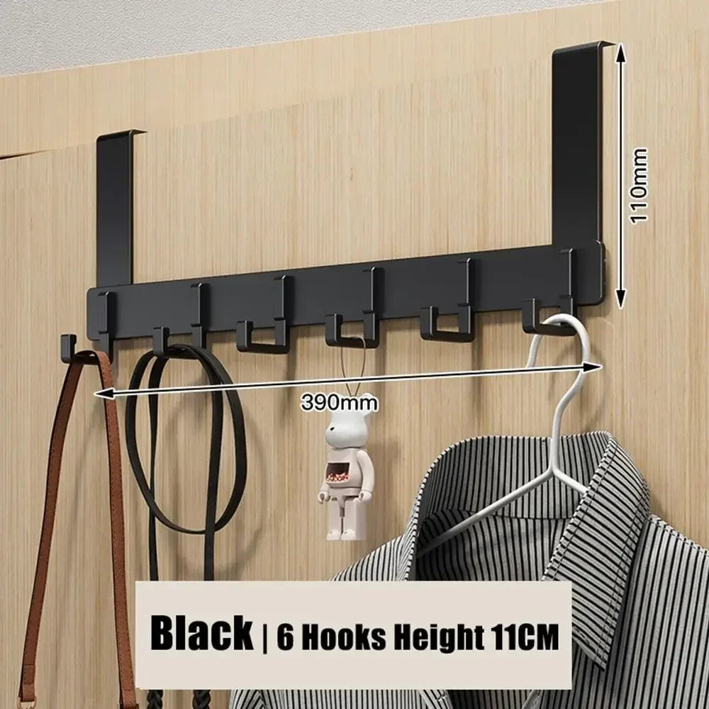 Practical Door Hook Organizer with 6 Aluminum Hooks