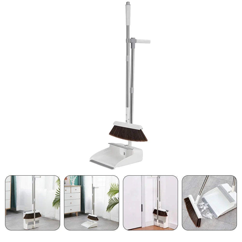 Besen- und Kehrschaufel-Set – Ergonomischer Griff, Kein Bücken