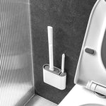 Hygienische Silikon-Toilettenbürste mit Wandhalterung
