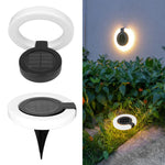 Verstellbare Solar-Gartenleuchte mit 360° Lichtlenkung
