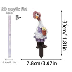 Joyful Garden Plug-in Duck | Charming Acrylic Figure for Your Garden