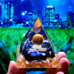 Orgonit-Pyramide mit Amethystpendel – Energie, Schutz und Dekoration