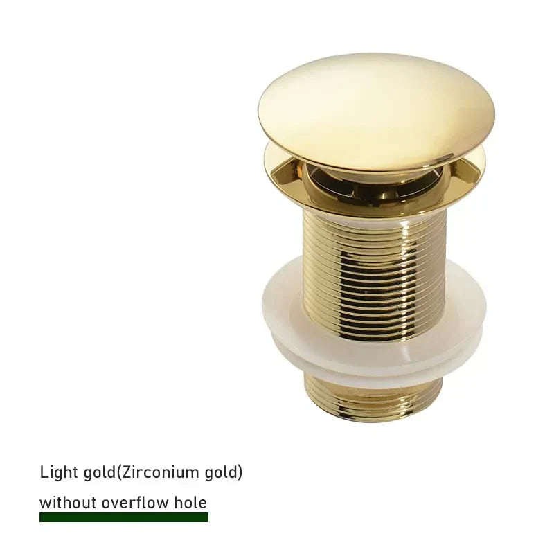 Elegante Push-Down Abflusslösung aus Messing – 11 Farben verfügbar