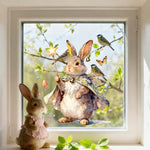 Colorful Window Decoration for Easter | Cheerful Bunnies & Eggs