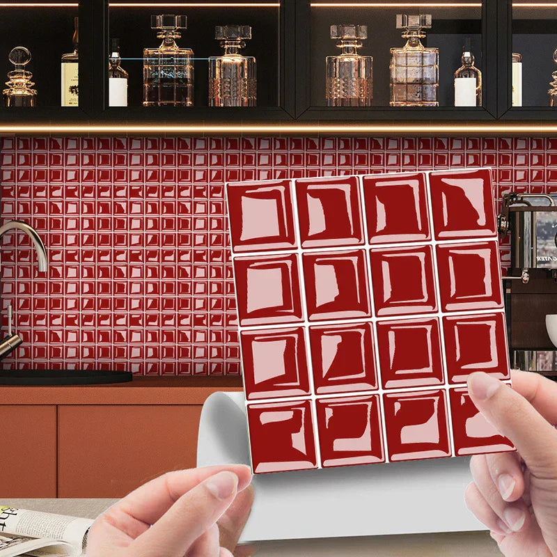 3D Wandfliesenaufkleber im Mosaikdesign